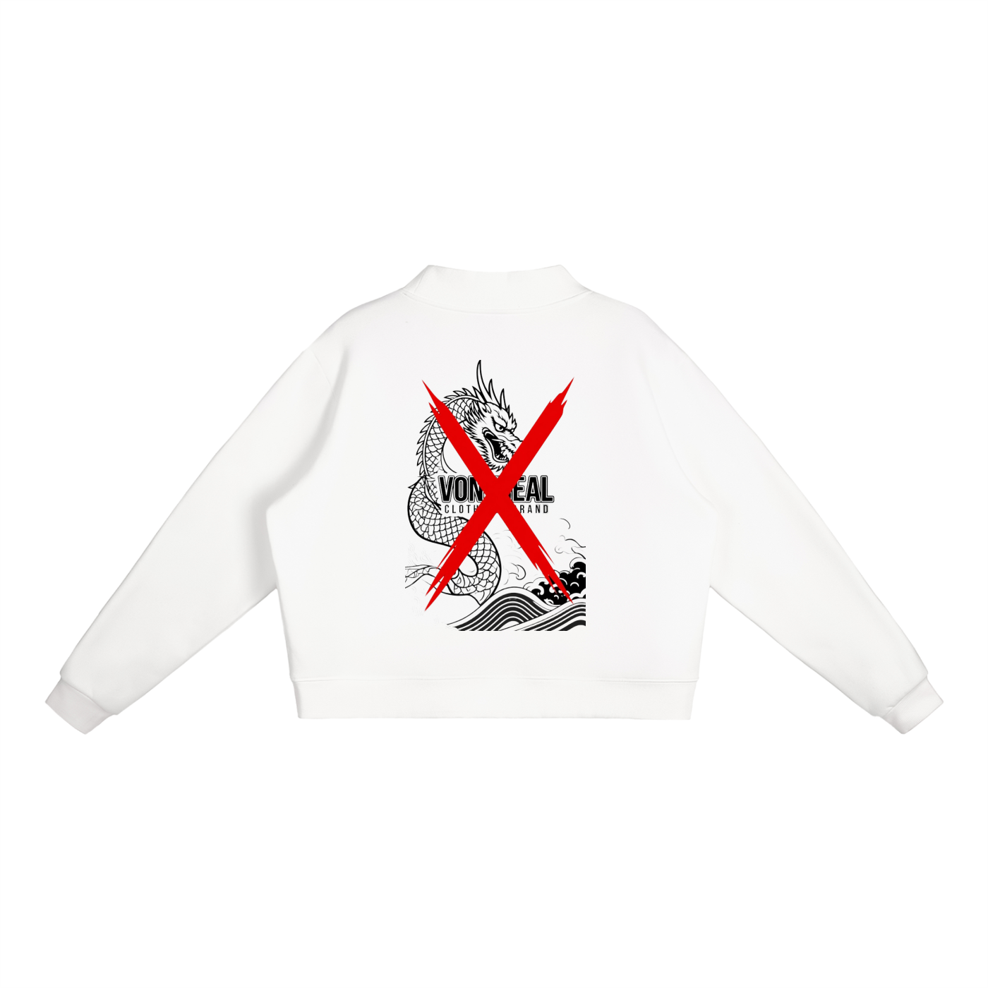 Essential Fleece Mock-Neck Crew Sweatshirt
