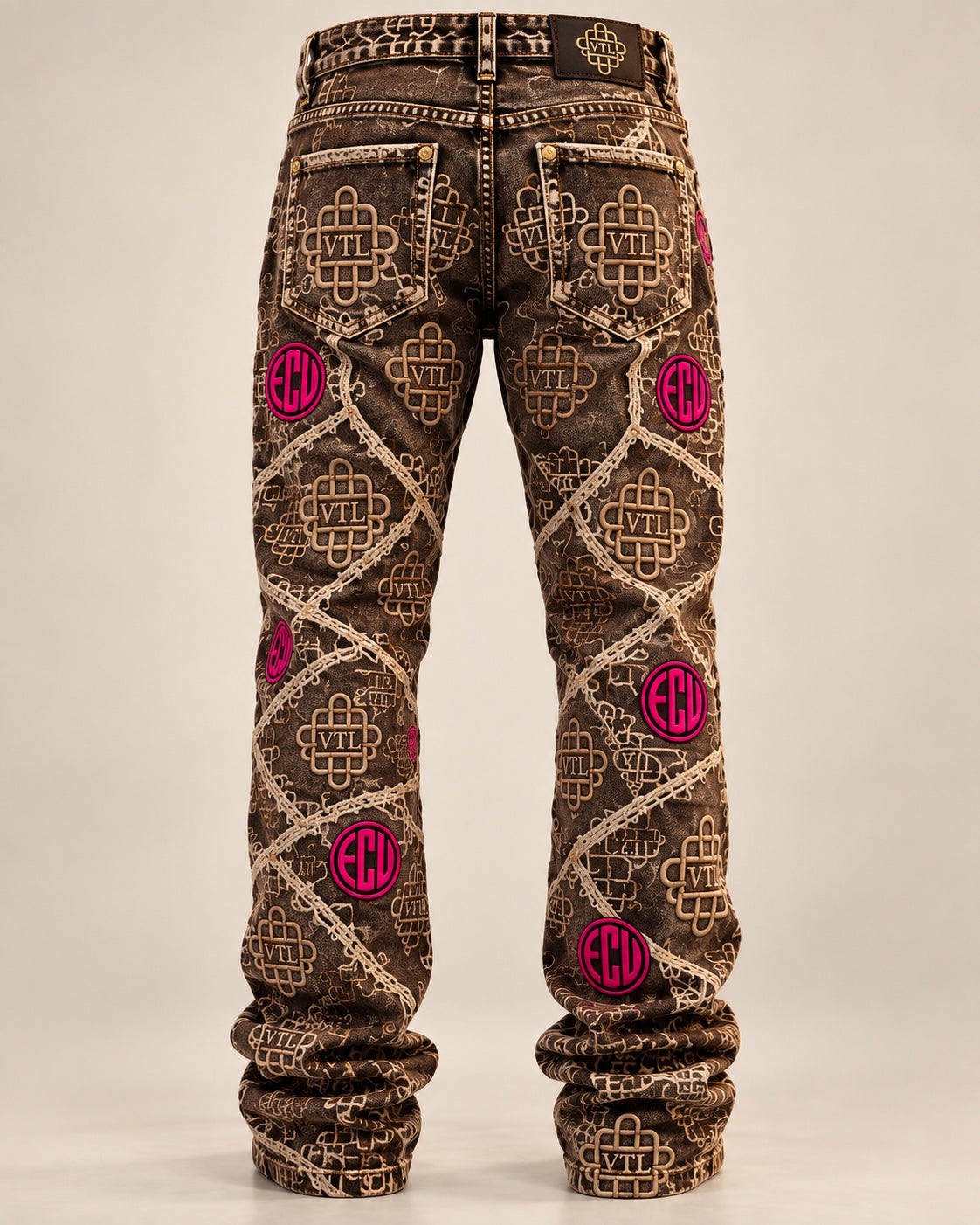 Vontreal x ECUstudios Monogram Denim Jeans back product view