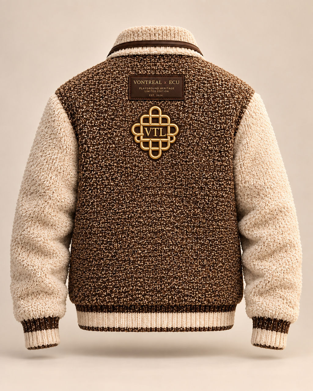 Vontreal x ECUstudios Playground Heritage Sherpa Jacket back view