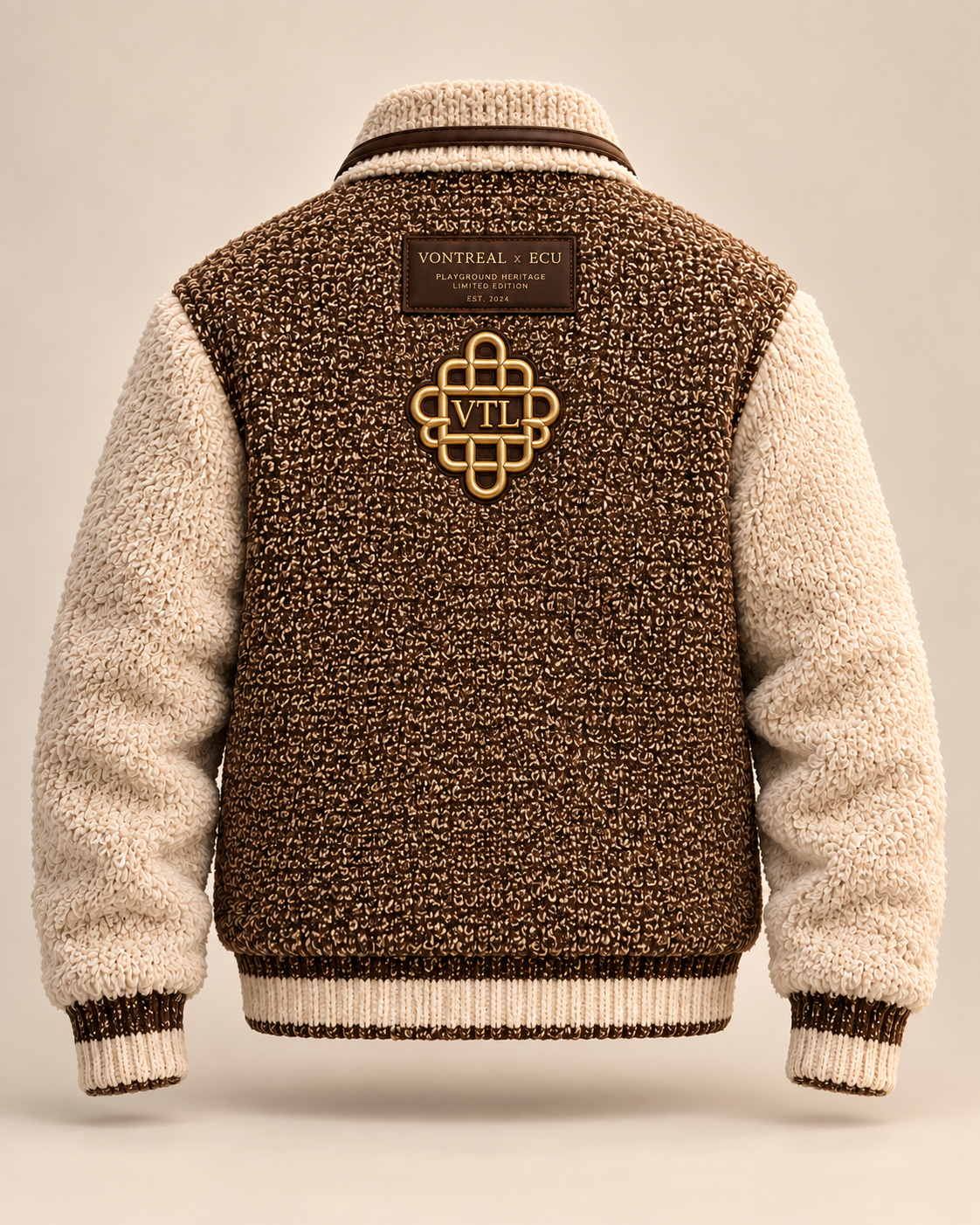 Vontreal x ECUstudios Playground Heritage Sherpa Jacket back view